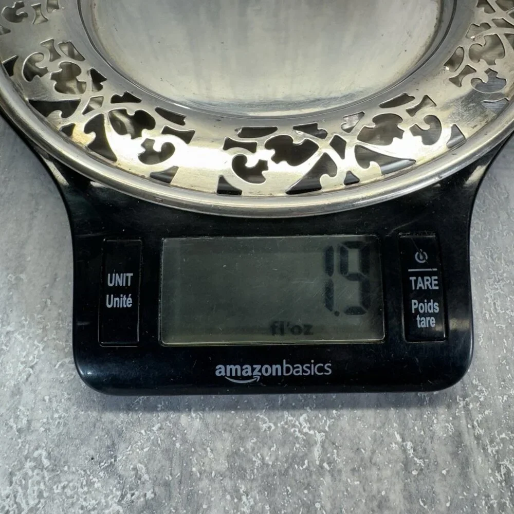 Vtg Roden Brother Sterling Silver Ashtray With Glass Insert 53 Grams 1.9 Fl Oz - Picture 11 of 11